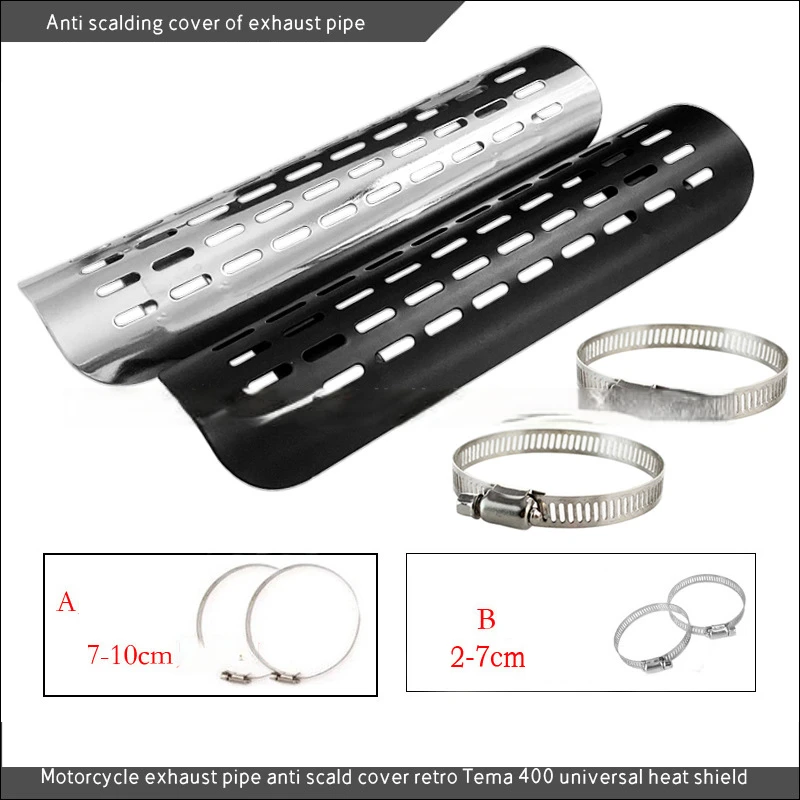 

Motorcycle Exhaust Pipe Heat Shield Retro Modification Accessories Iron Horse 400 Universal Heat Shield Heat Shield Cover
