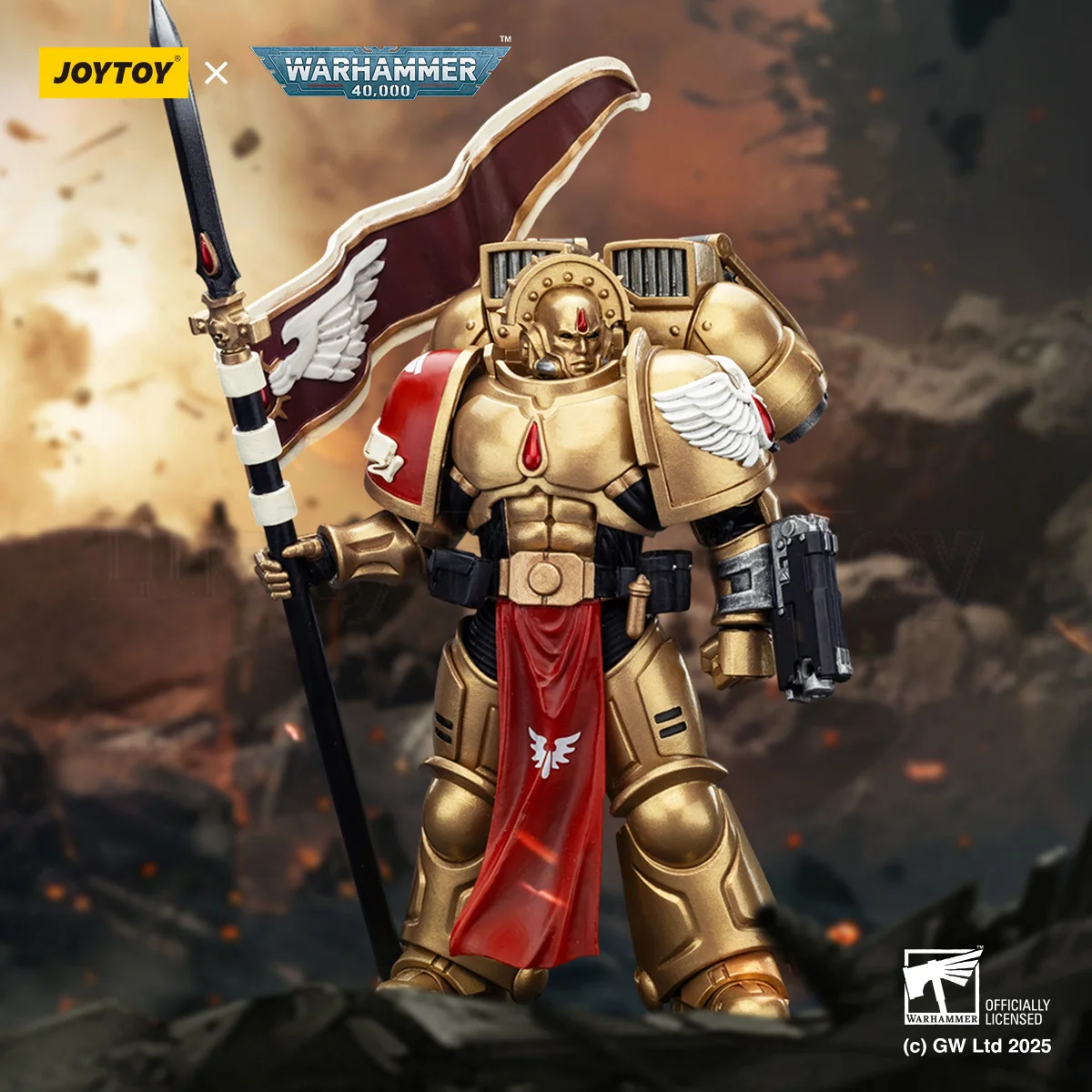 

【В наличии】JOYTOY Warhammer 40K Blood Angels Sanguinary Guard 3 с моделью Angelus Boltgun и энкарминового копья