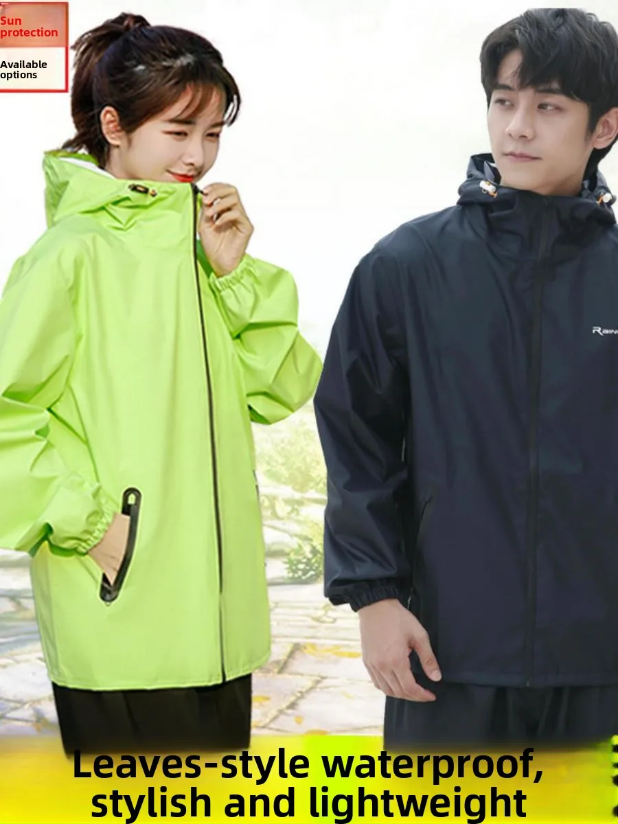 

New Full-Body Waterproof Rain Suit Men's Women's Bicycle Riding Travel Vehicle Adult Raincoat Rain Pants Set