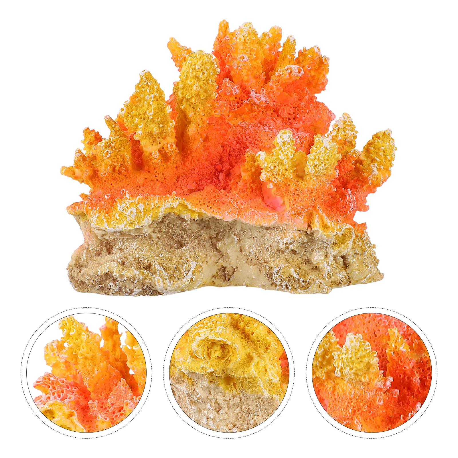 

Artificial Coral Sculpture with Stable Base Enhances Aquarium Visual Appeal Tank Decor for Marine Life Safety Resin