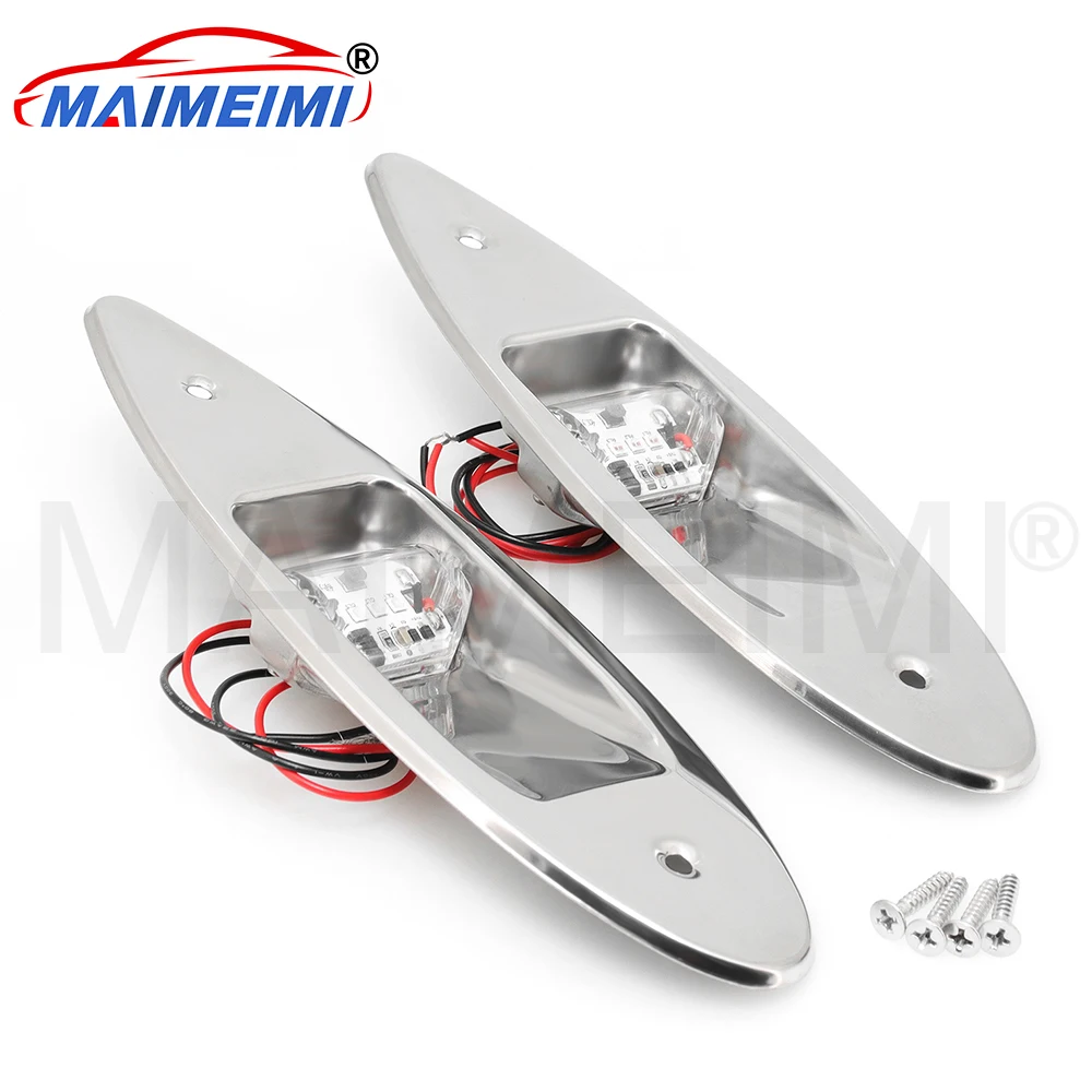 

2pcs Waterproof LED Marine Sounding Light Side Bow Navigation Light Yacht Navigation Light