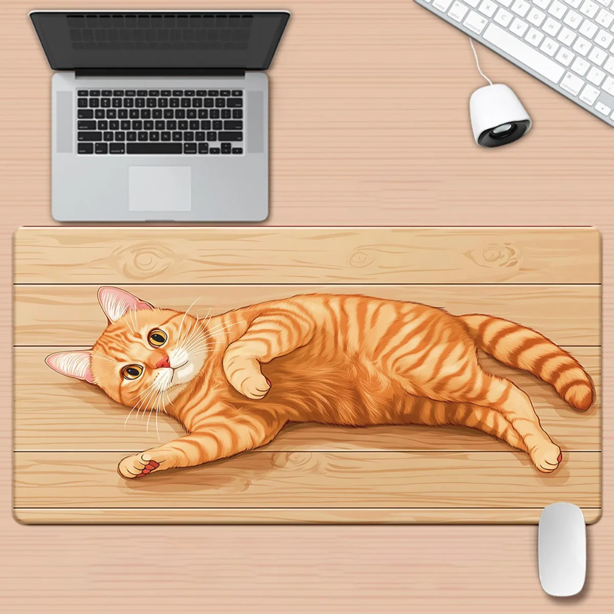 

Cat sleep pattern printed mouse pad, computer game accessory, high-quality desk mat, suitable for home and office use