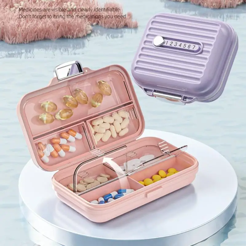 Portable Weekly Pill Organizer Compartment Medicine Storage Box Sealed Moisture Proof Mini Pill Case For Travel Medication Carry