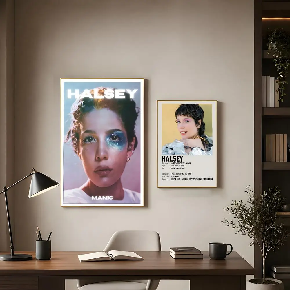 Pop singer Halsey Poster Modern Interior Wall Decor & Trendy Home Highlights
