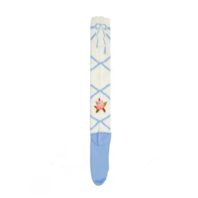 Japanese Sweet Cute Fashion Socks Girl Flower Mid-tube Socks Spring and Autumn Cosplay Private Party Accessories