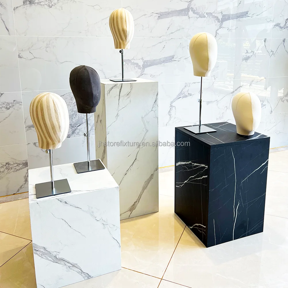 Factory Price Wholesale Price Faceless New Design Hat Metal Base Colorful Headform Wig Mannequin Head