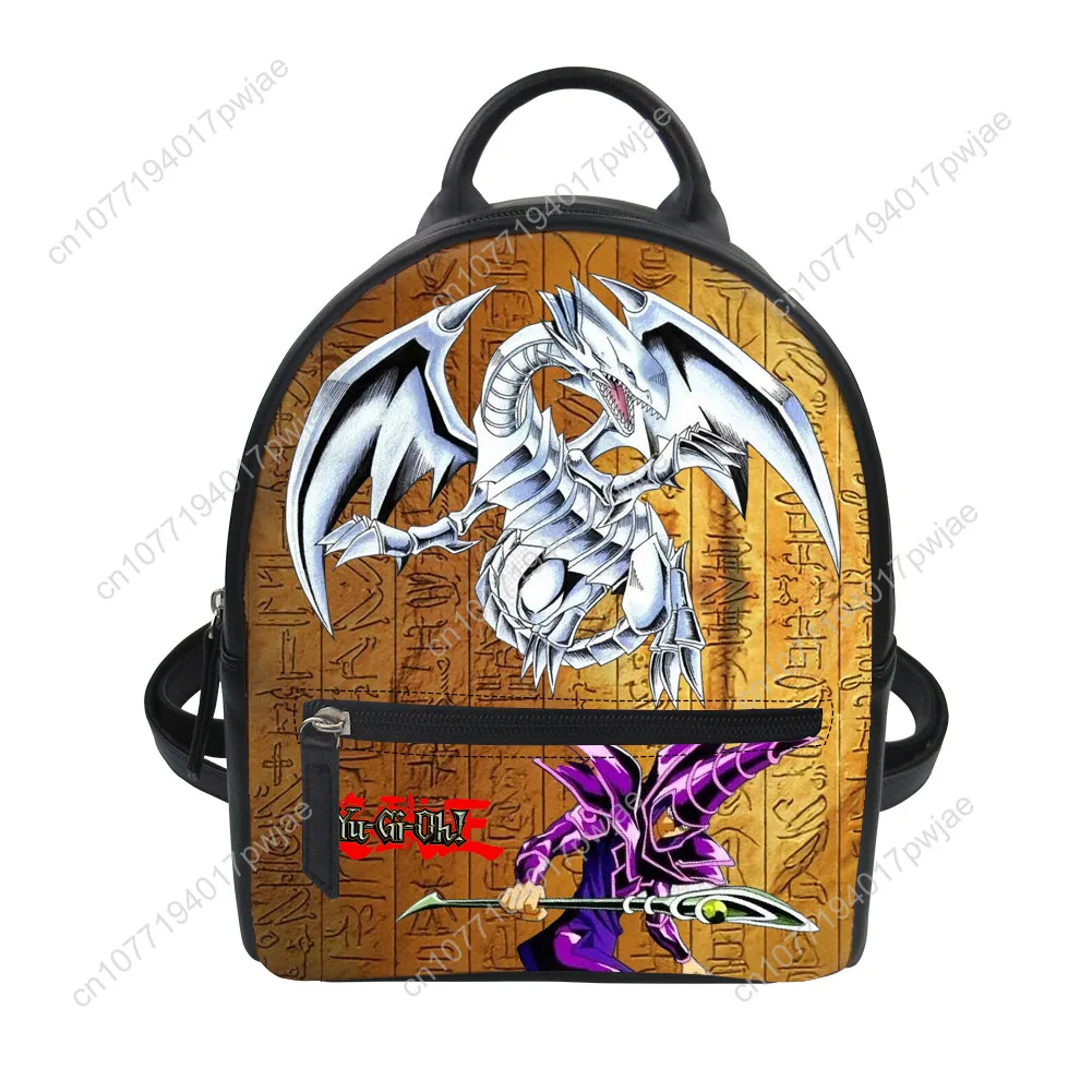 Yu Gi Oh Anime Yugi Muto Custom Mini Small Backpack Purse Carter Schoolbags Double Shoulder Bag Mini Daypack Leather Travel Bag