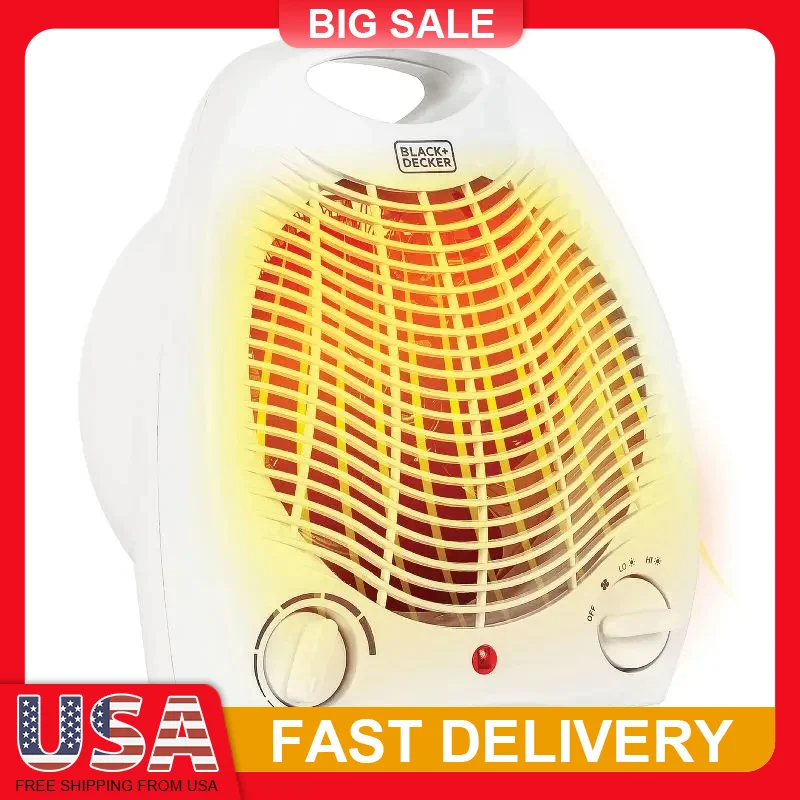 

1500W Personal Space Heater with Fan Setting 2 Heat Levels Adjustable Thermostat Overheat Protection Portable Desktop for Office