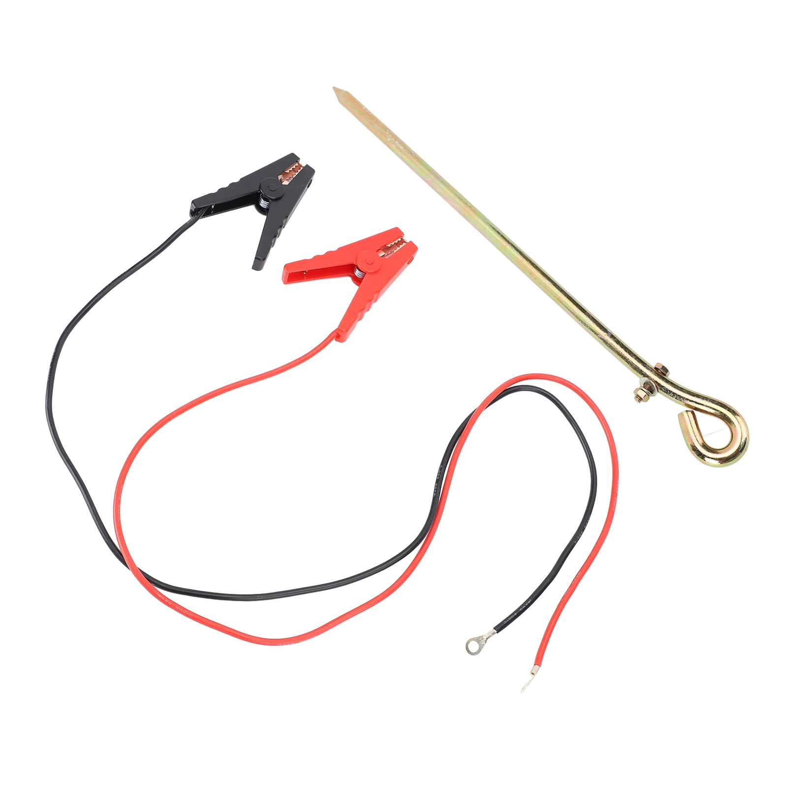 Cavo per recinzione elettrica Asta di messa a terra Cavo per caricatore per recinzione elettrica solare con clip a coccodrillo per recinzione elettrica del generatore