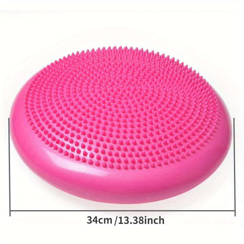 1pc Inflatable Balance Cushion, With Air Pump, Thickened Explosion-proof Soft Cushion, For Yoga Massage, Workout