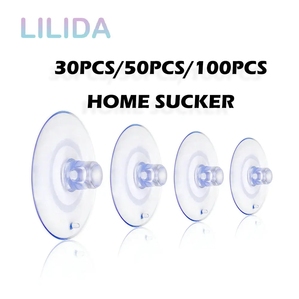 

30/50/100pcs Clear Sucker Suction Cups Powerful Vacuum Suction Cup Wall Hook Kitchen Bathroom Wedding Car Glass Home Car Hooks