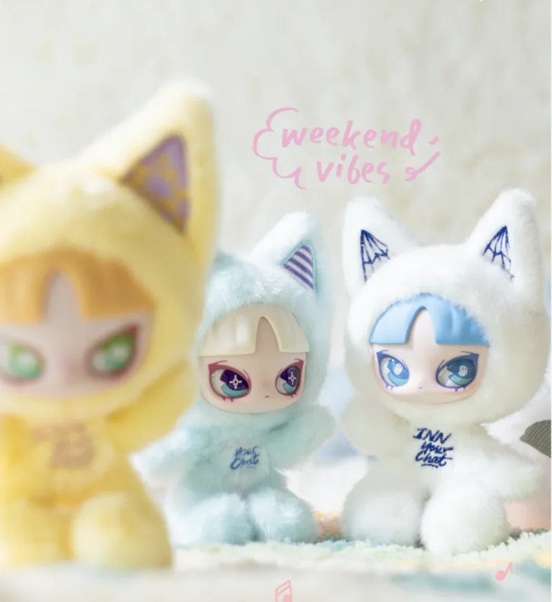 Inns Cat in Your Chat Series Vinyl Face Blind Box Trendy Hipper Toy Figure Decoration Gift for Kids Collectible Trendy Toys