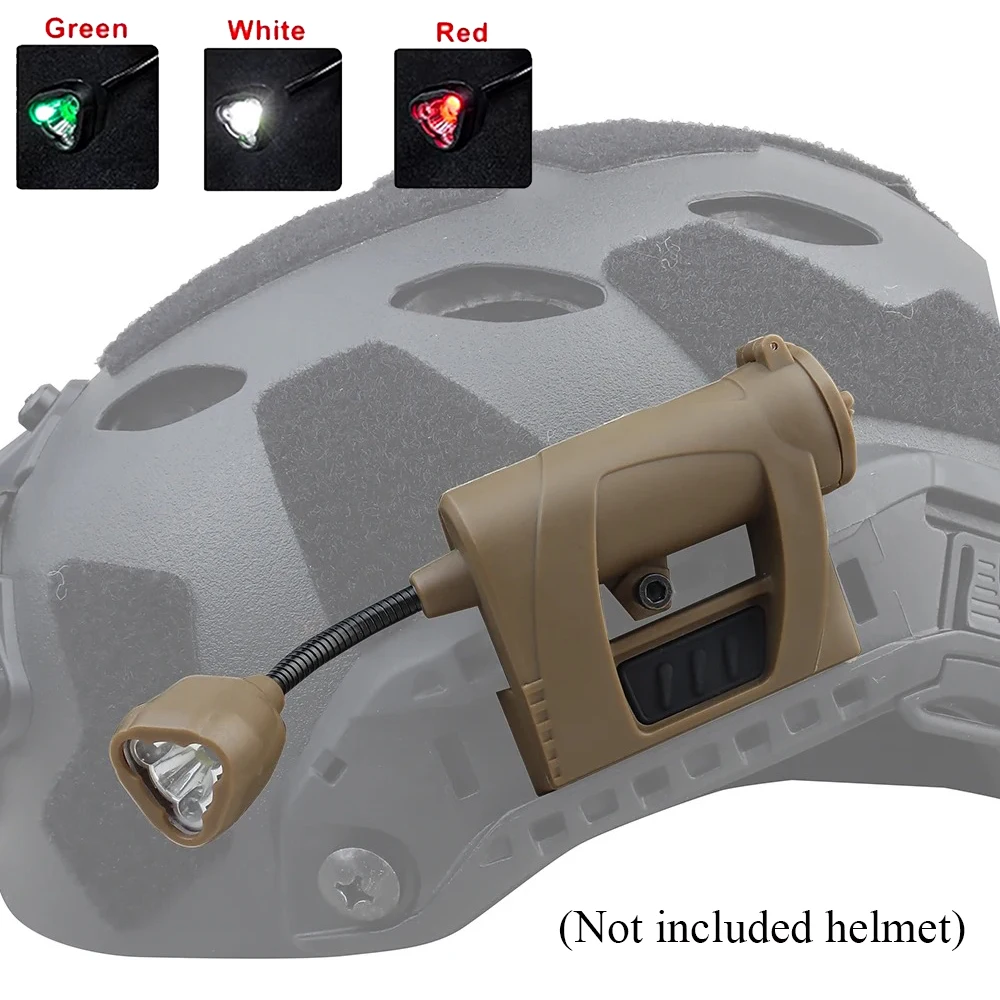 NEW Tactical Helmet Flashlight MPLS CHARGE, 3 Modes Green Red IR Laser, Energy Saving Hunting Airsoft Helmet Light for Outdoor