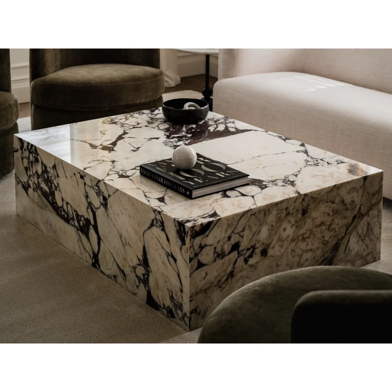 

Low base marble living room luxury violin marble coffee table