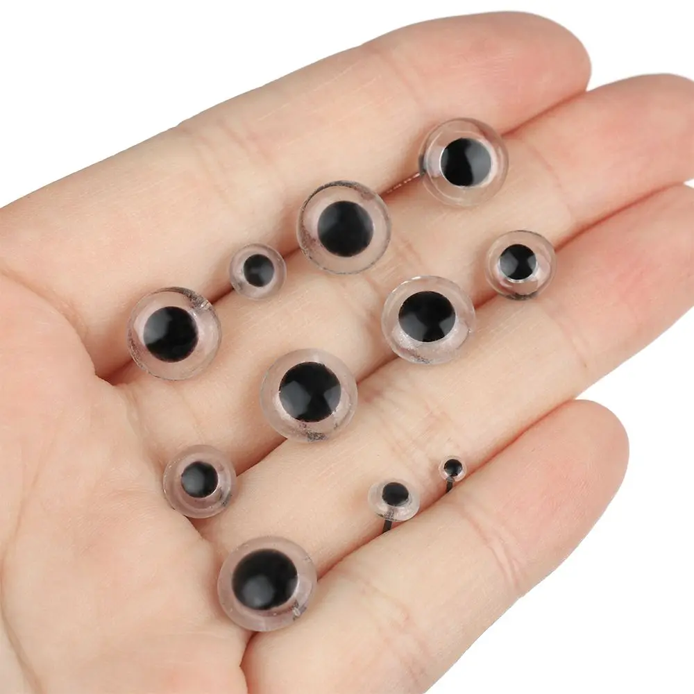 20Pcs Transparent Glass Eyes Bears Needle Felting Plastic Eyes Kids DIY Toys Animals Puppets Making Accessory 3/4/5/6/7/8/9/10mm