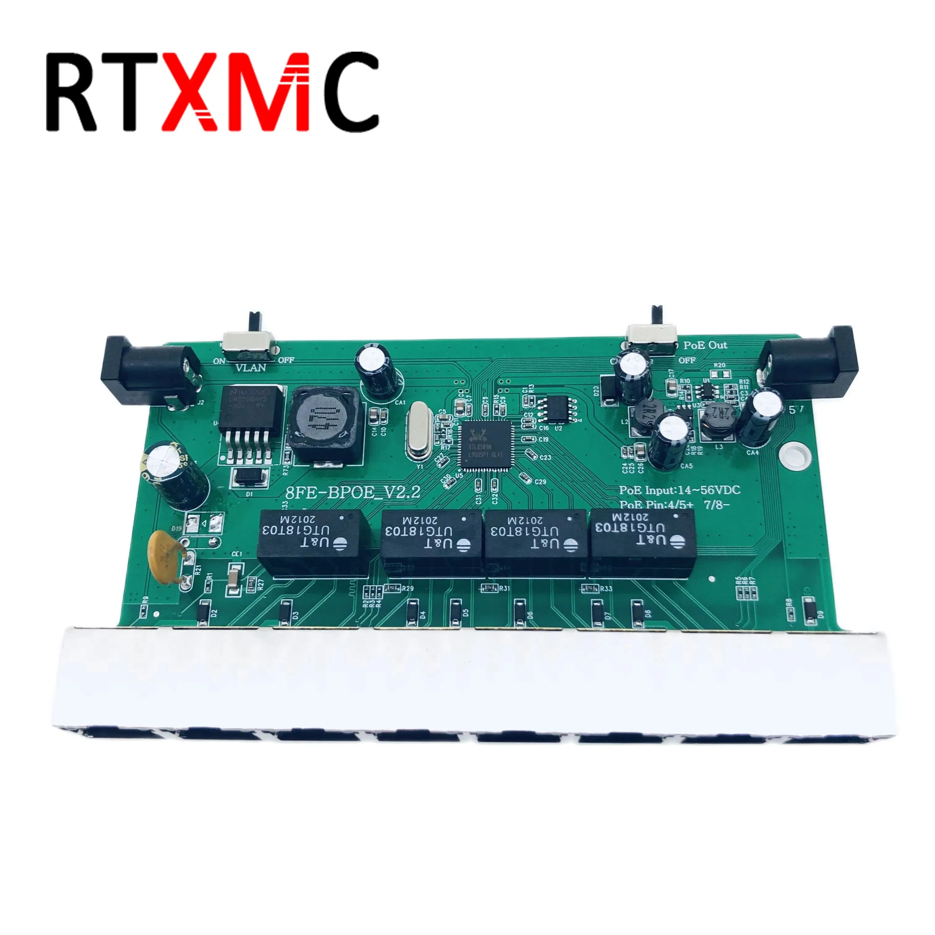 POE Switch Reverse POE 100M RPOE 100M 8Port Reverse 7*10/100M+1*100M Uplink DC Output 5V 2A and 12V 2A RPOE VLAN For GEpon Xpon