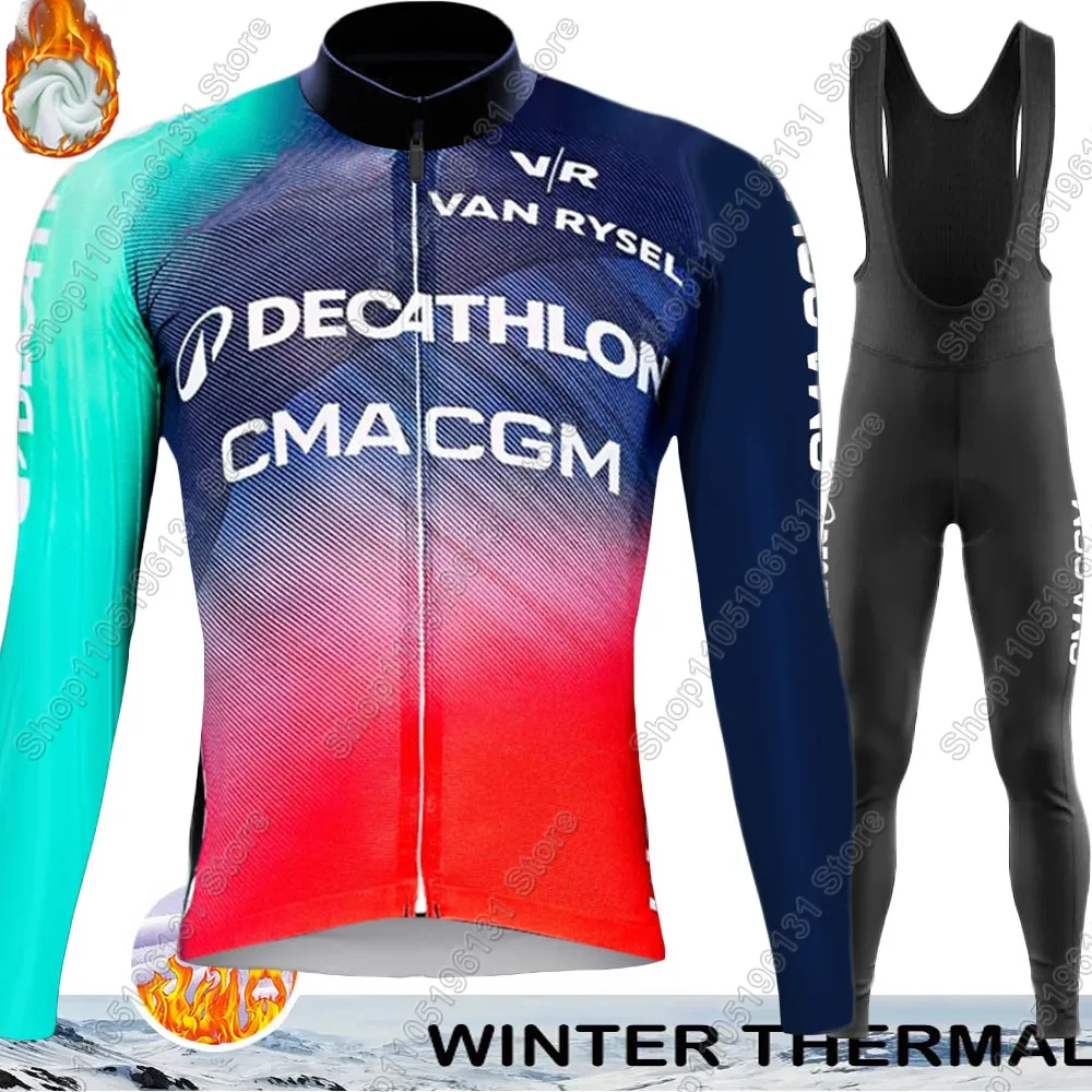 

CMA-CGM 2026 Team Cycling Jersey Set Summer Winter Clothing Suit Mens Long Sleeve MTB Bike Road Pants Bib Ropa Ciclismo