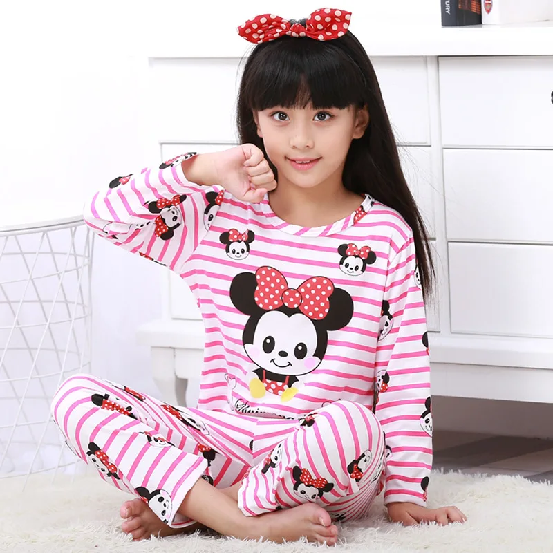 New Cartoon Long Sleeve Children's Pajamas for Boys And Girls Kids Boys Girls Pajamas New Autumn Long Sleeved