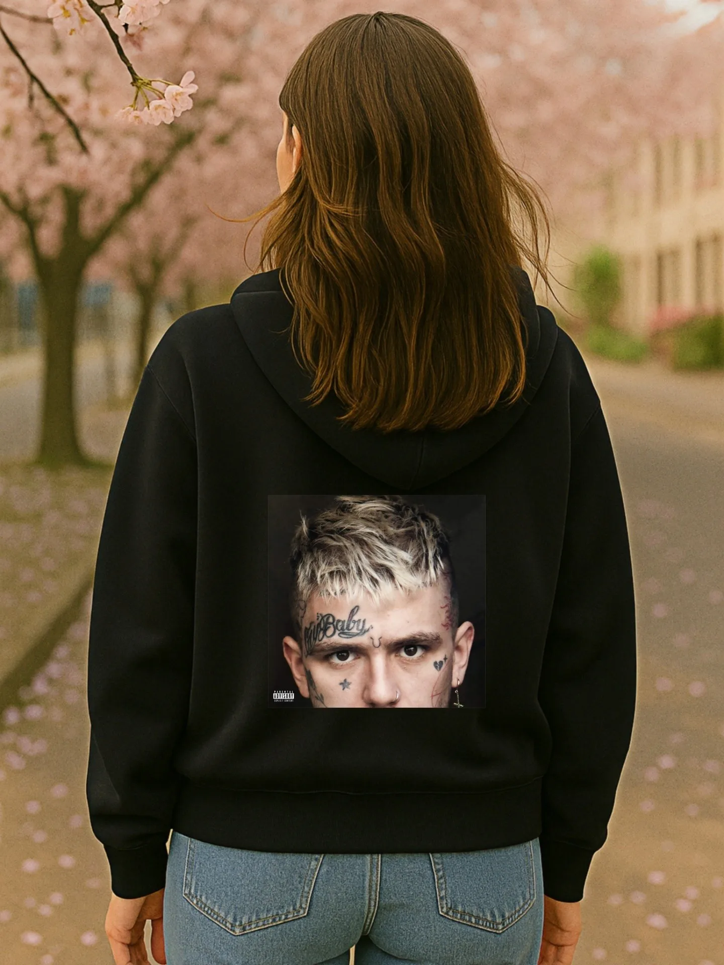 Sudadera con capucha gráfica, estética streetwear, estampado gráfico, uso diario informal, para hombres jóvenes