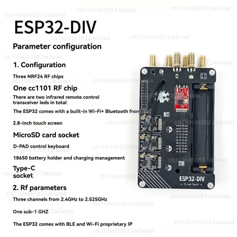 CJSD-ESP32  IoT Development Board with WiFi Bluetooth NRF24 RF Chip Mini Compact Circuit Module