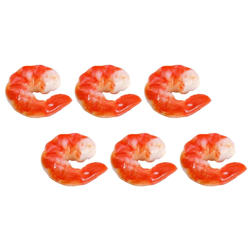 6 Pcs Shrimp Creature Model Model Vivid Marine Animal Simulation Educational Craft for Kids Seafood Plaything