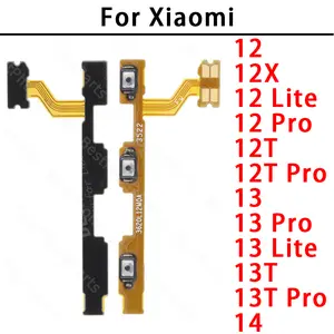 Bilashmart Xiaomi 12 12X 12T 13 13T 14 Lite Pro Xiaomi12 Xiaomi13 Xiaomi14 Side Button Switch Volume Key Power On Off Flex Cable Parts
