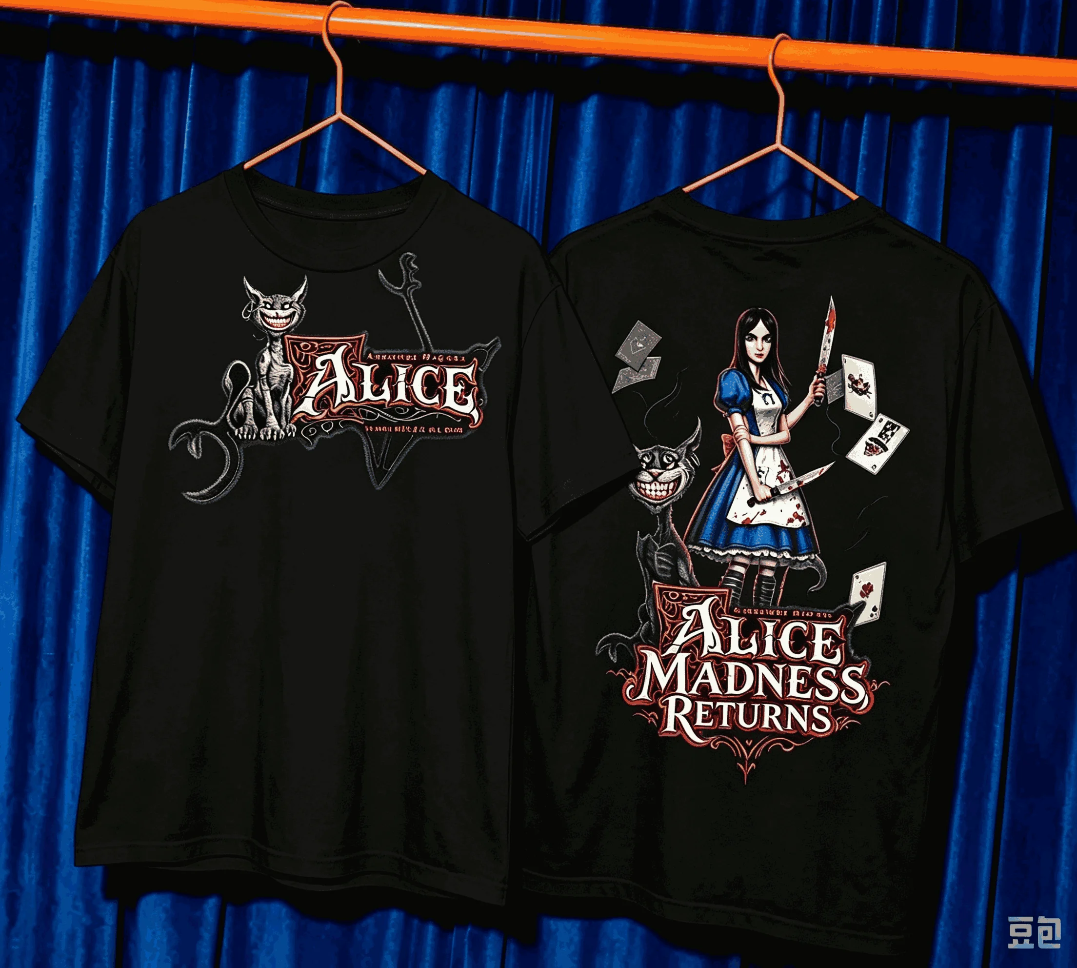 Alice Madness T-shirt Summer Short Sleeve Male Tshirts Casual Fashion Oversized Unisex Streetwear Trendy Cotton Breathable soft