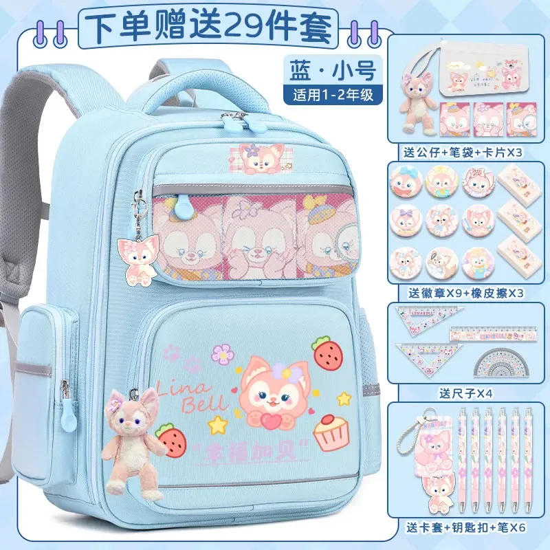 Disney New Lingna Beier Student Schoolbag Cute Cartoon Casual and Lightweight Shoulder Pad Waterproof Backpack