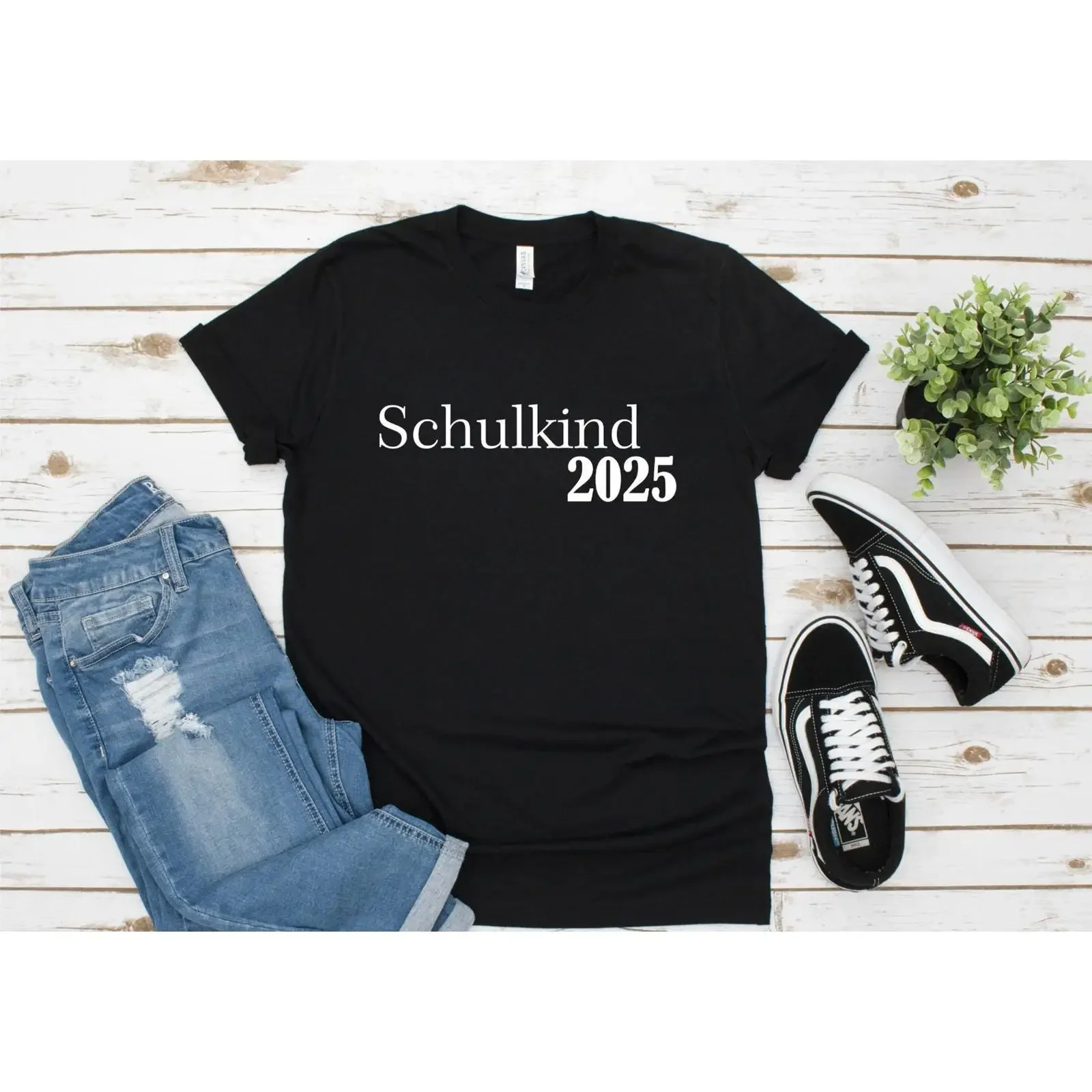 Schulkind 2025 T Shirt First Day of School Kids Back to  vintage Washed streetwear Comfortable Slightly Unisex Stylish
