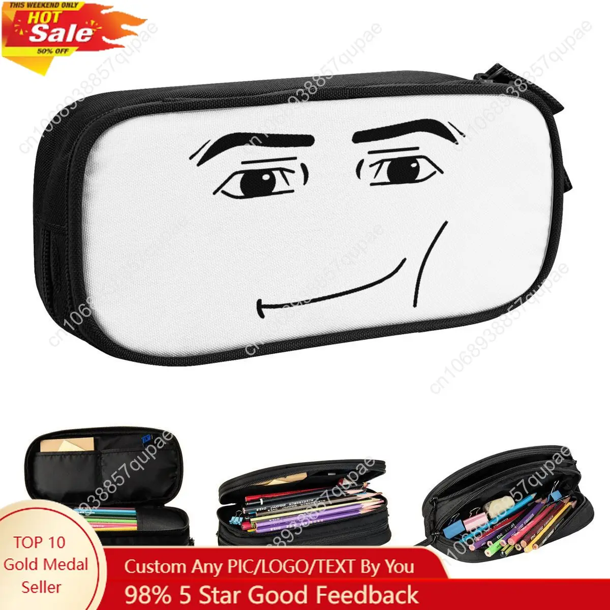 

Cute Anime Robot Robloxed Face Pencil Case Pencil Box Pen for Student Big Capacity Bags Students School Gifts Stationery