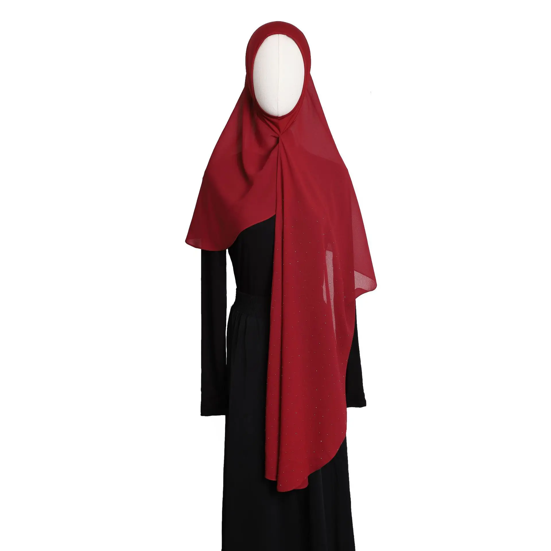 

Новейшая мягкая шифоновая петля, мгновенный хиджаб, мусульманский головной убор, исламский платок, шарф Амира, женские платки в Рамадан, выдвижные шали, шляпа