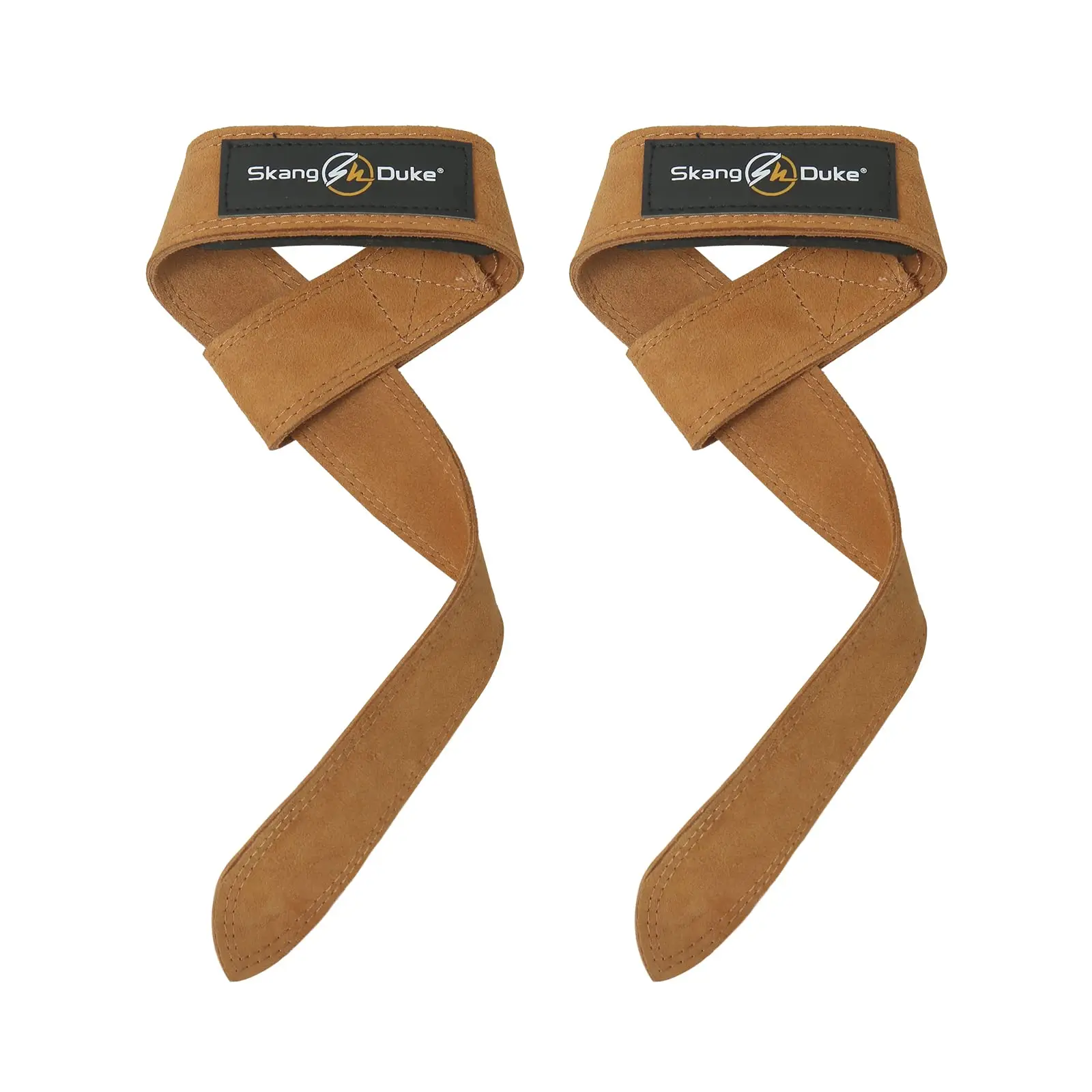 Non-slip silicone weight strap fitness training wrist strap strength training strap (brown) 1 Pair of Wrist Straps