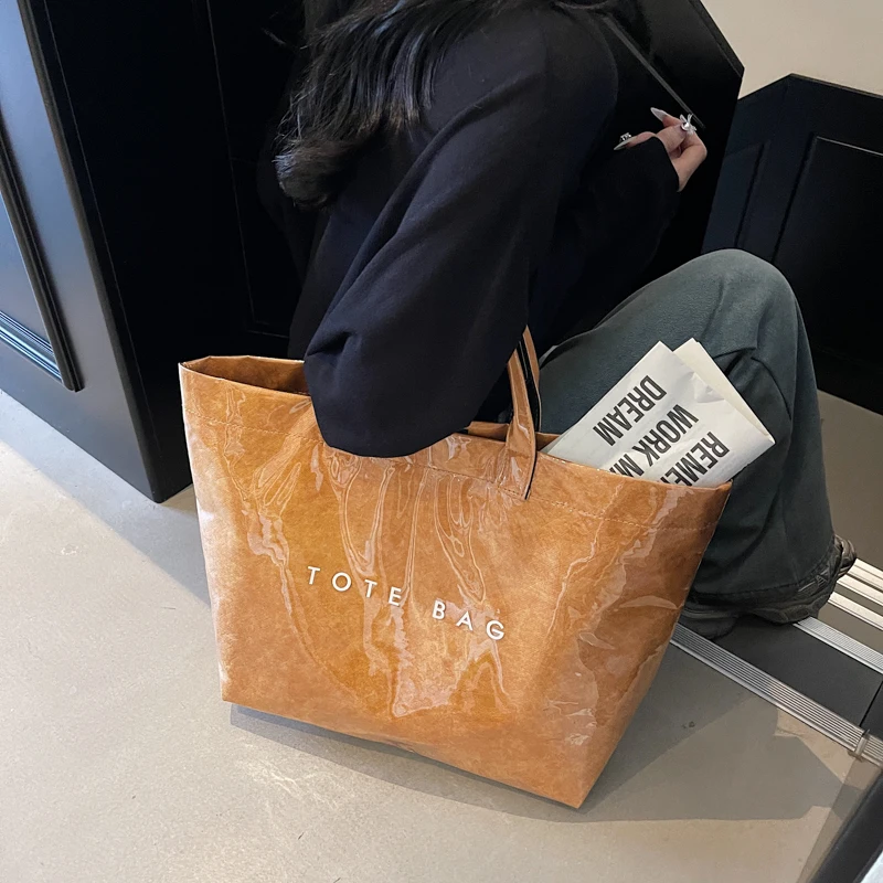 

Popular Letter Prints Transparent Jelly Bag For Women Large Capacity Shoulder Shopper Totes Designer Handbags