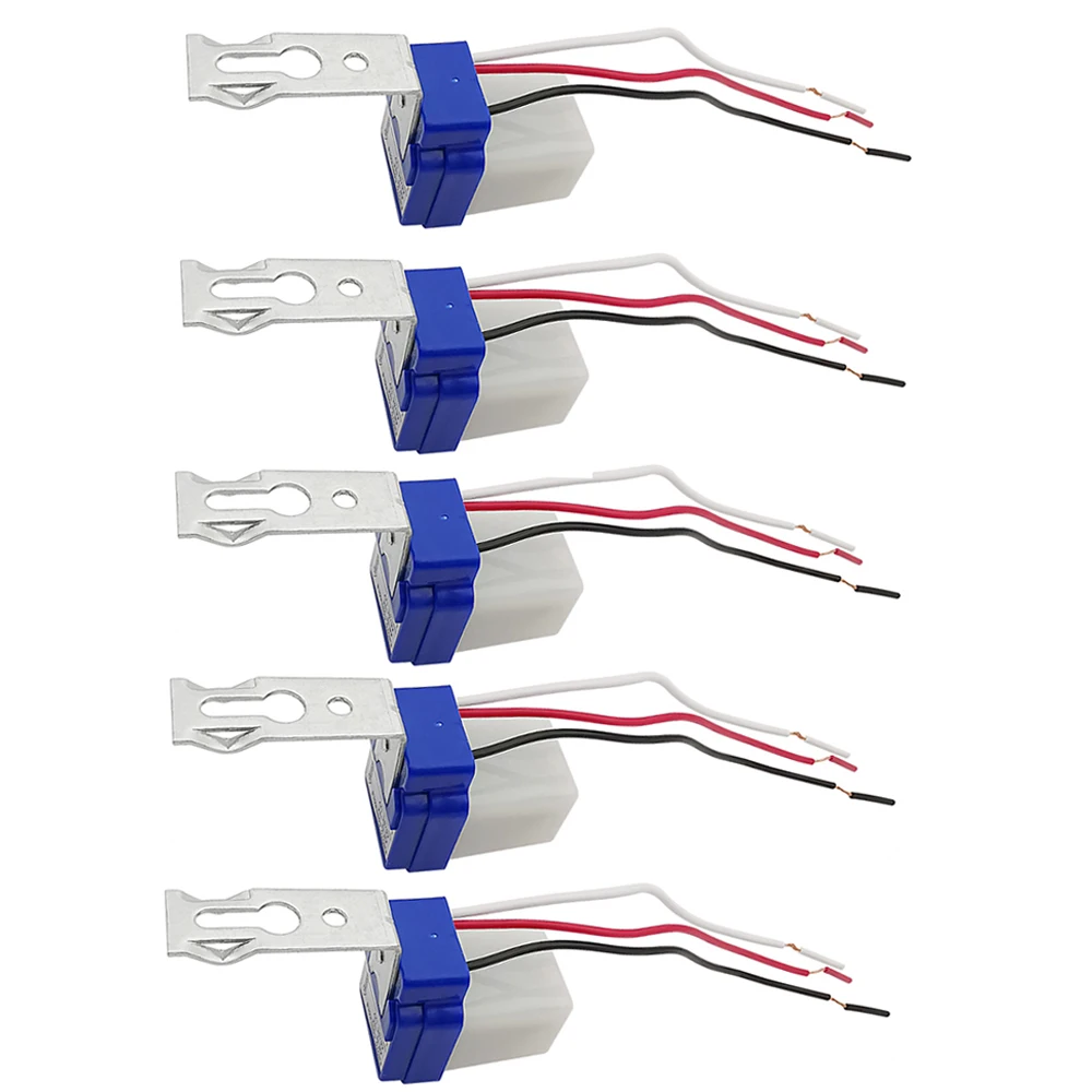 

5 шт. фотопереключатели сенсорные переключатели автоматическое включение фотоэлемент управление уличным освещением DC AC 12 В 24 В 110 В 220 В 10A автоматический сенсорный переключатель