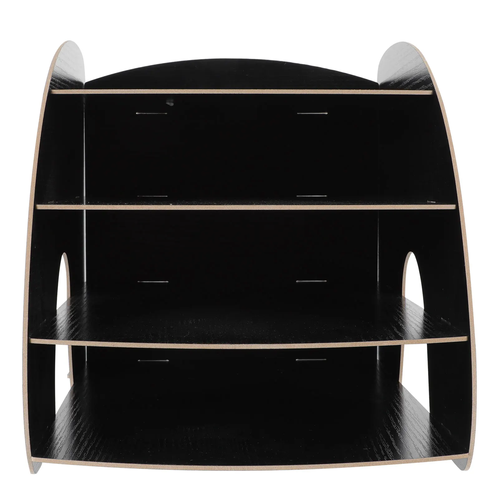 

Wooden Bookshelf Fan shaped Structure Multiple layer Book Rack for Home Office Storage Files Magazines Notepads Premium Wood