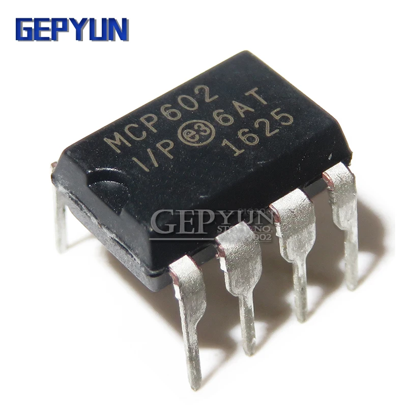 10PCS MCP602-I/P MCP602 DIP8 DIP 2.7V to 5.5V Sing Gepyun