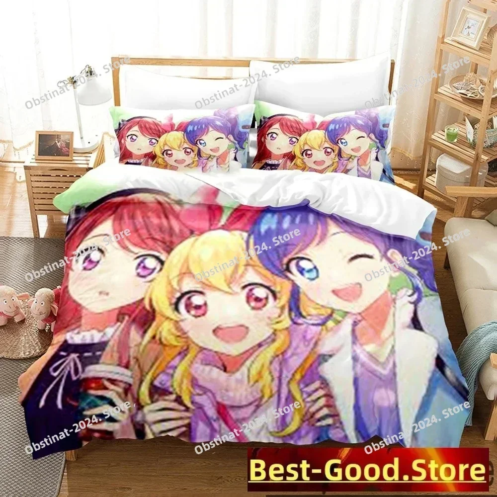 3D Print Aikatsu Idol Activity Anime Bedding Set Boys Girls Twin Queen King Size Duvet Cover Pillowcase Bed boys Adult