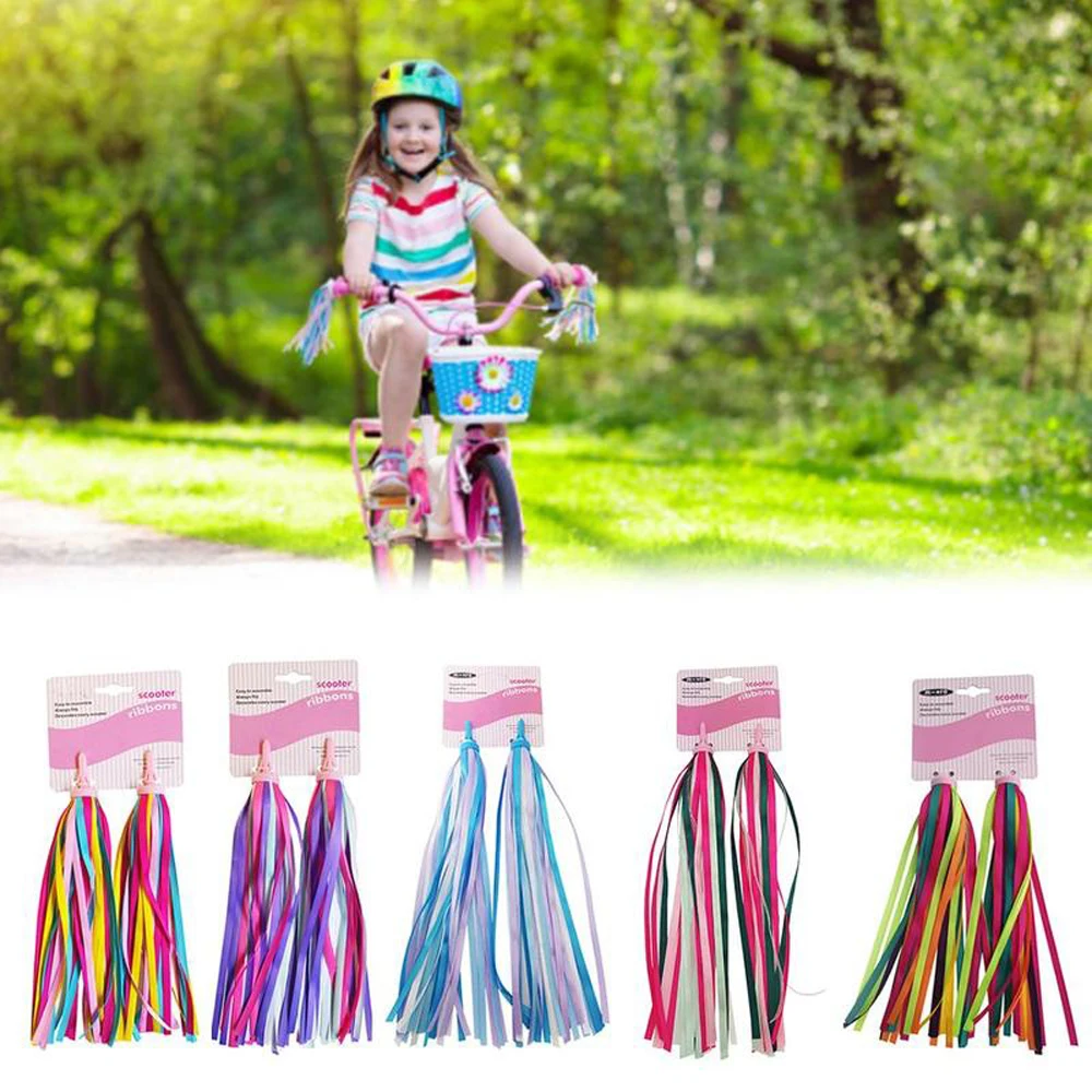 Cycling Rainbow 30CM Tassel Child Bike Scooter Ribbon Bicycle Ribbon Bike Streamer Bicycle Handlebar
