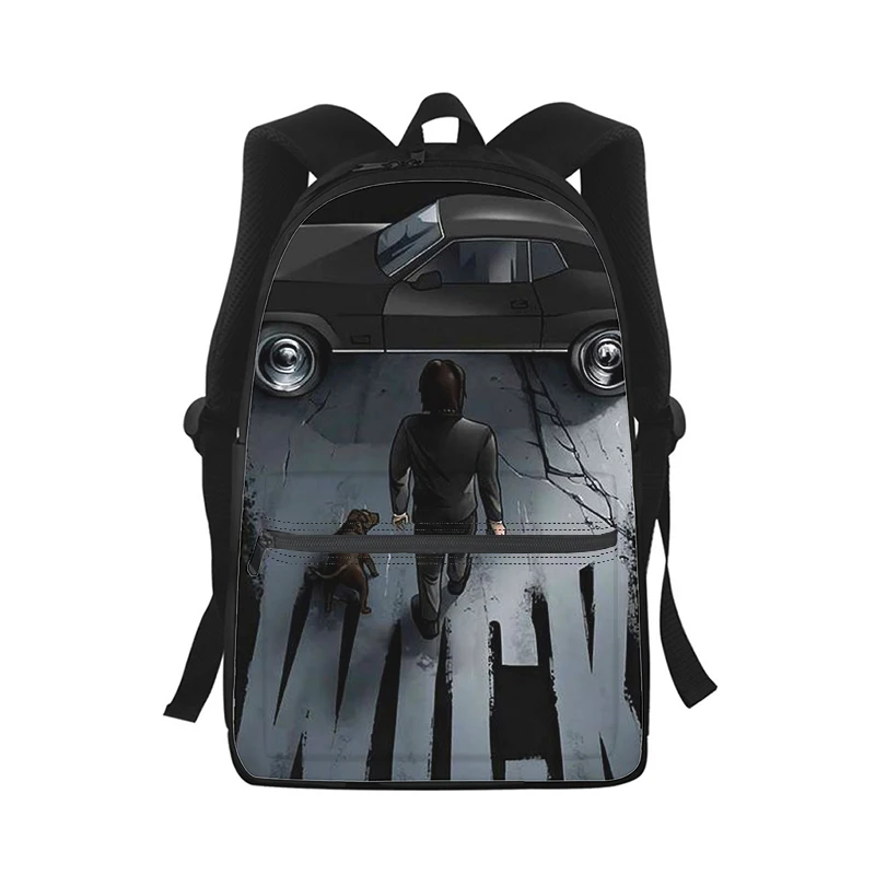 John Wick Film Men Women Backpack 3D Print Fashion Student School Bag Laptop Backpack Kids Travel Shoulder Bag