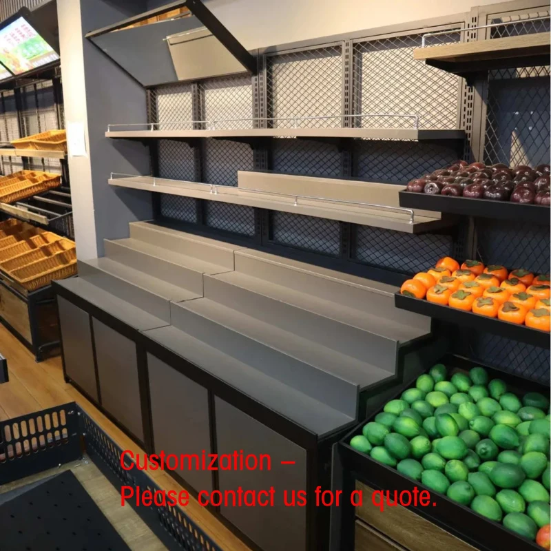 

custom.Supermarket Shelves Fruit and Vegetable Rack Display Fruits and Vegetables