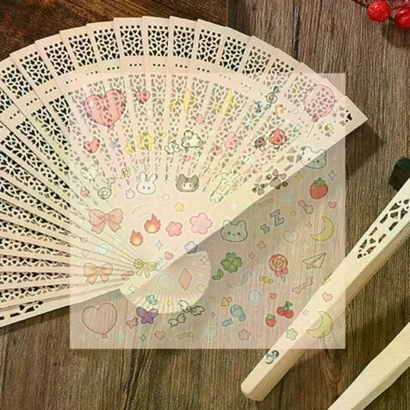 Fragrant Wood Fan Folding Fan Handheld Fan Wedding Party Home Decoration Ornaments Gift Wedding Party Accessories