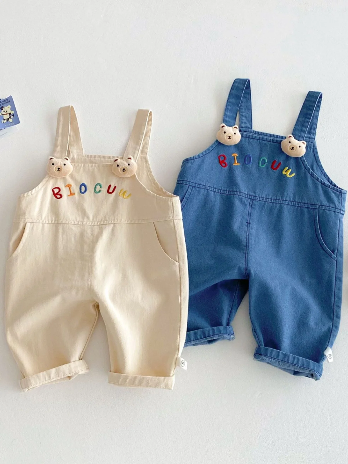 

Spring Autumn Baby Clothes Boys Girls Rer Pants round Ne Long Sve Silk Blend Infant Toddler Outfit Babyw Bib Overalls