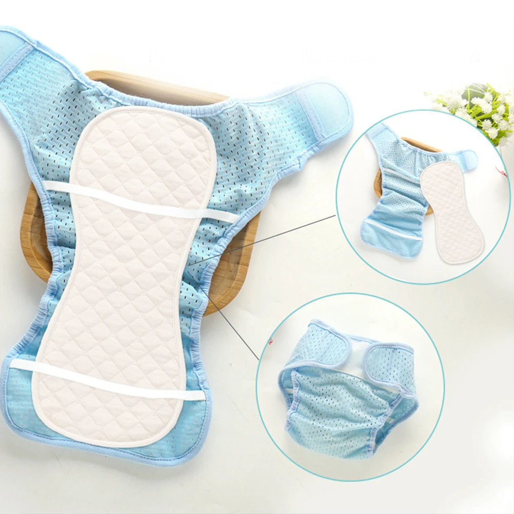 

1 pc Ice Silk Diaper Cover Breathable Mesh Stretchable Baby Diapers Polyester Fiber Elasticity Lightweight Washable