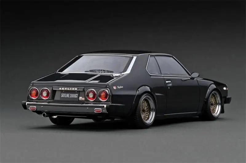 IG 1:18 Nissan Skyline 2000 GT-ES (C210) Black limited80 Model Car