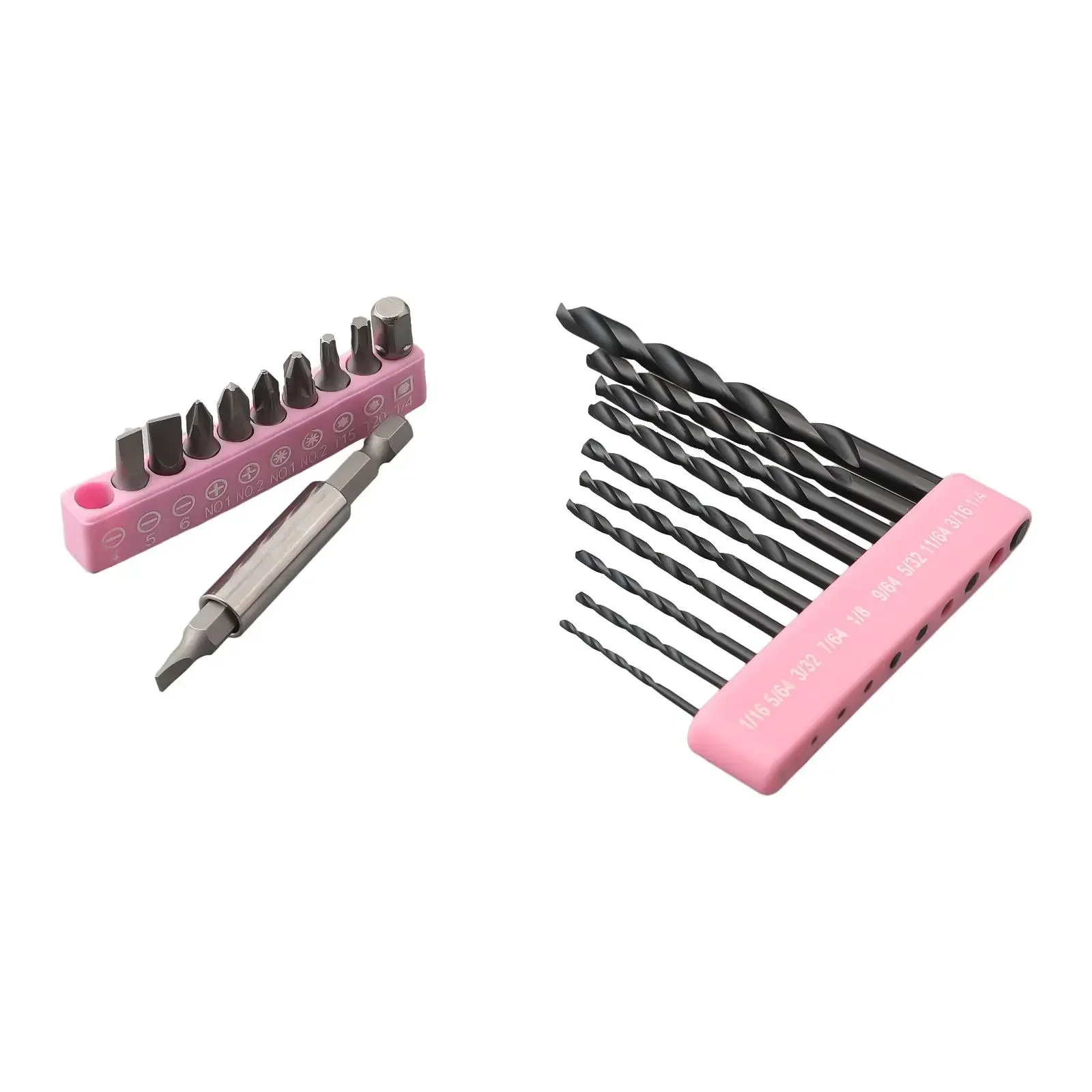 Cordless Electric Drill Compact Drill HSS4341 Drill Bits Lightweight Pink Drill Kit Rechargeable Cordless Electric Drill