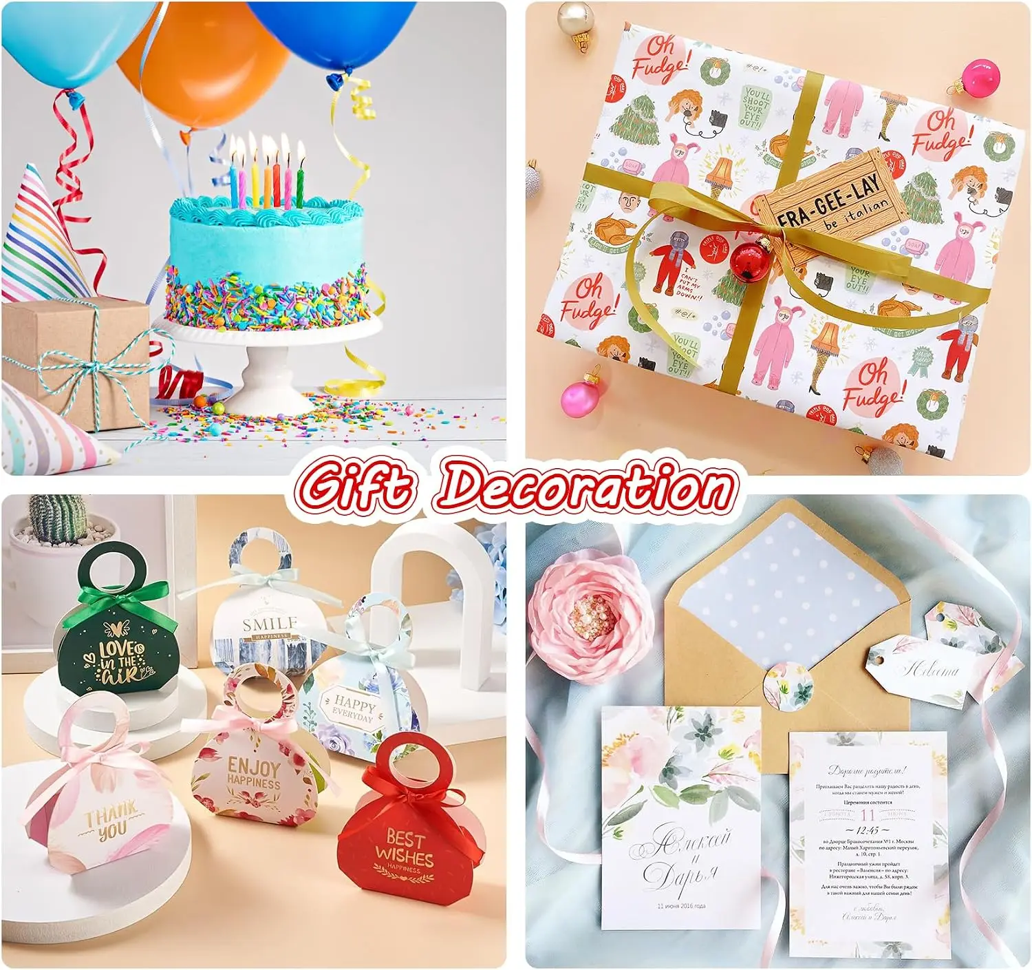 Zufällige Farben, 16 Rollen, 6 mm, Satinband-Set aus Polyester, mehrfarbige, glatte, glänzende Bänder, zum Basteln von Schleifen, zum Verpacken von Geschenken, für Blumenarrangements, als Dekobänder für Hochzeiten und Partys. – Detail 5