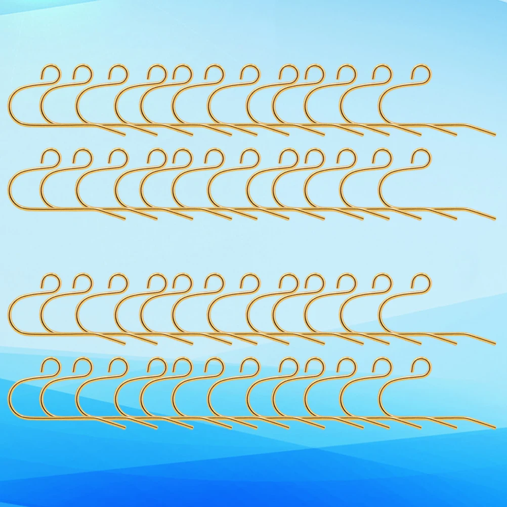 100Pcs Ear Hook Accessories 0.5mm Golden Stainless Steel Simple Earring Parts for Women DIY Pendant Lightweight Anti-Deform