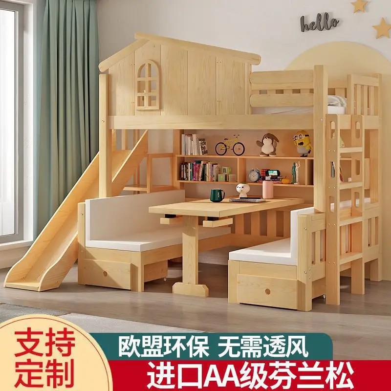 

bed, bunk mothe castle girl princess tree house slide bed.