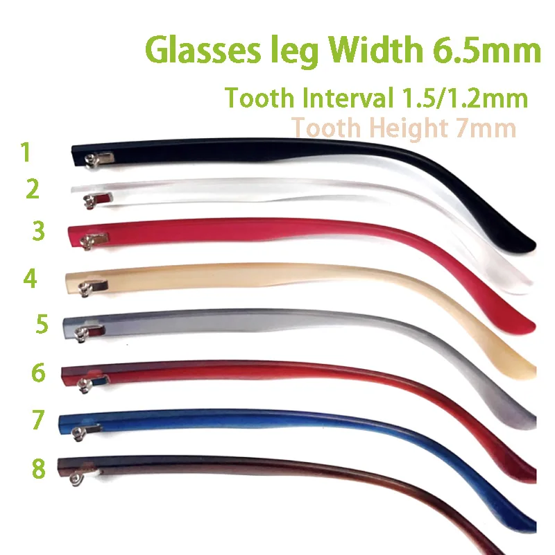 1 Pair Longer Glasses Legs Double Teeth Width 6.5mm Women Sunglasses Myopia Mirror Replacement Fracture Maintenance Accessories