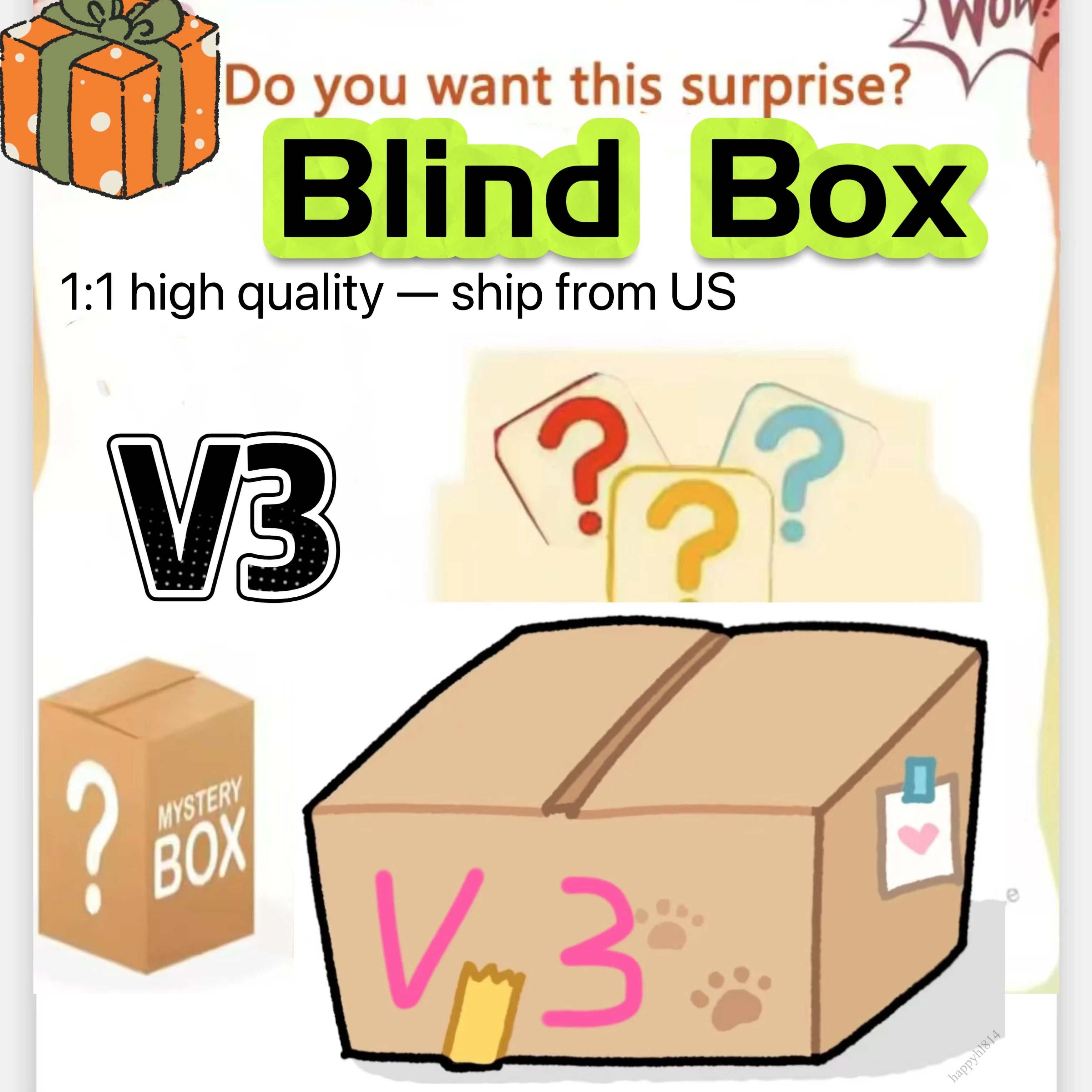 

2026 High Quality Blind Box Kawaii V3 Figure Keychain Ornament Kawaii Doll Kid (Blind Boxes) Gifts